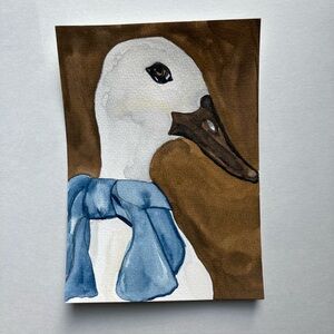 Duck Portrait Watercolor Painting